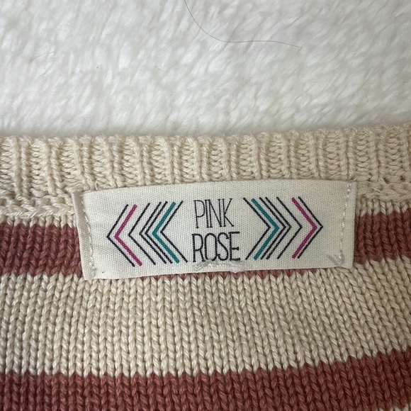 Pink Rose Striped Sweater - Picture 3 of 4